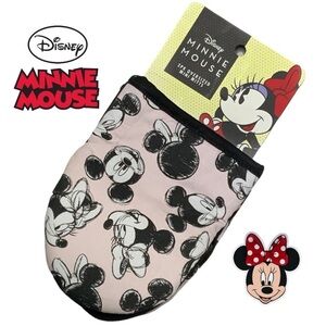 Disney Oven Mitts 2 Pack Mickey Minnie Mouse Oversized Mini Mitts Black Pink